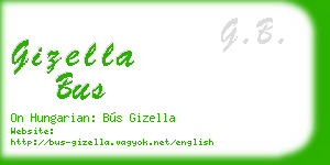 gizella bus business card