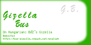 gizella bus business card